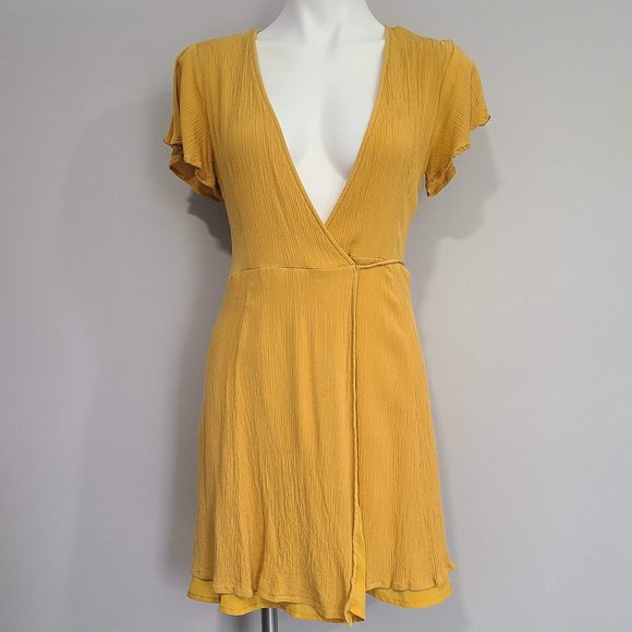 Lulus Dresses & Skirts - Lulu's Harbor Point Mustard Yellow Wrap Dress
